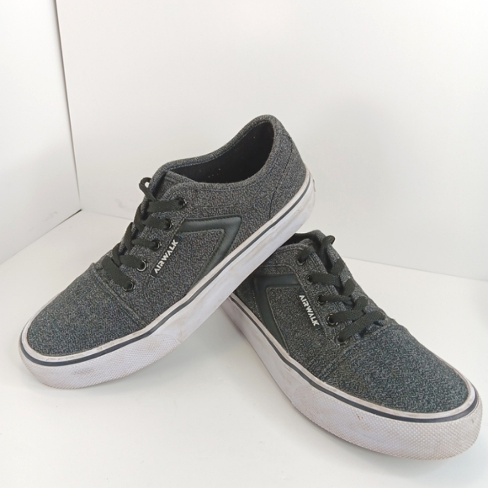 Airwalk Men's Low-Top Sneakers Grey White Casual Shoes Size 7